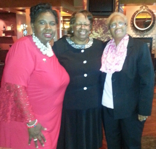Left to right: Norma Rogers, Sandra Austin-Benn and Sandra Pritchard at Bally's Hotel and Casino in Atlantic City Norma farewell party as President of New Jersey State Nursing Association (NJSNA)