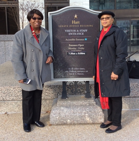Sheila Penn and Gloria Bivins at Capitol Hill